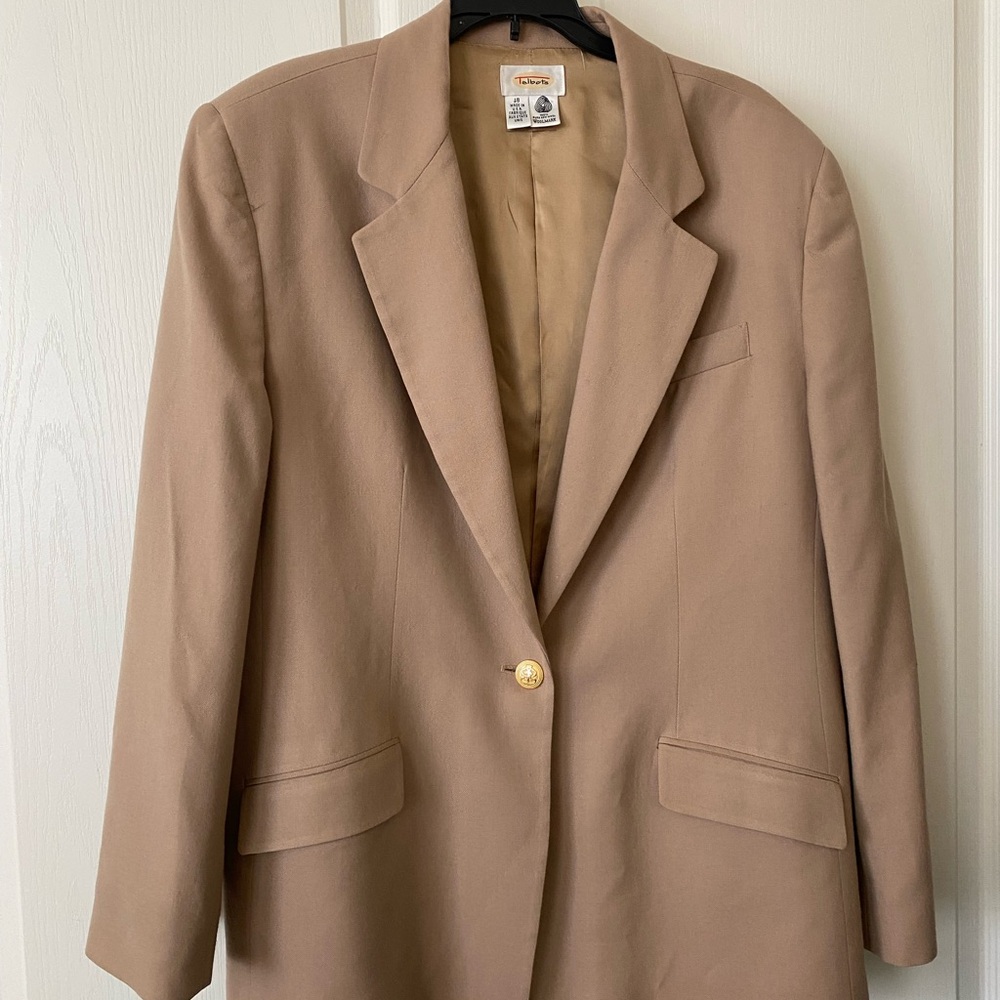 Talbots Beige Single-Button Blazer - image 1